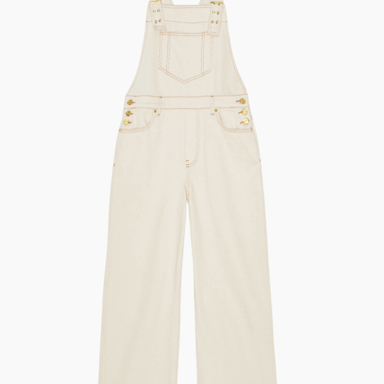 Heavy Denim Overalls J1430 - Egret - GANNI - Creme M