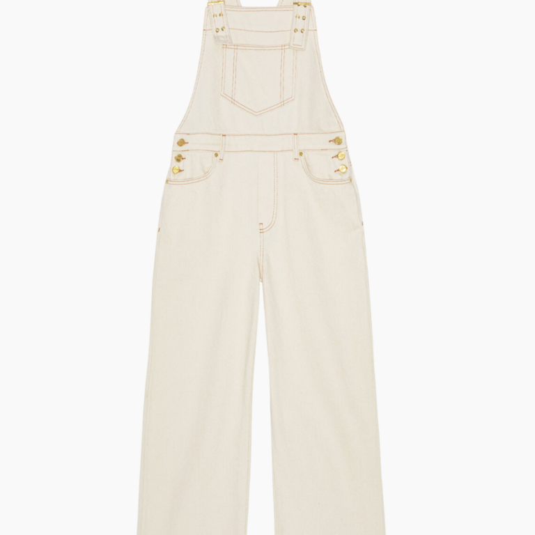 Heavy Denim Overalls J1430 - Egret - GANNI - Creme XS
