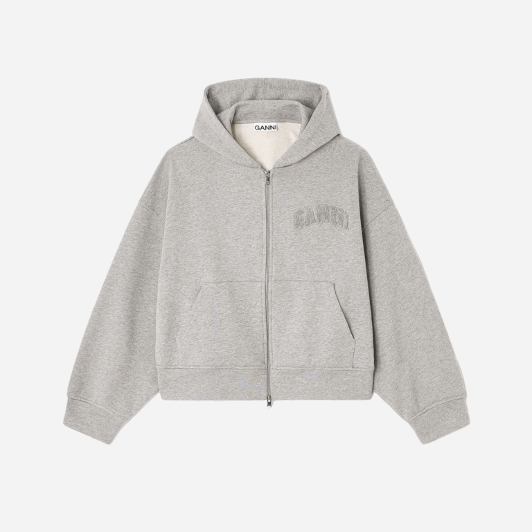 Heavy Terry Jersey Zip Hoodie - Paloma Melange