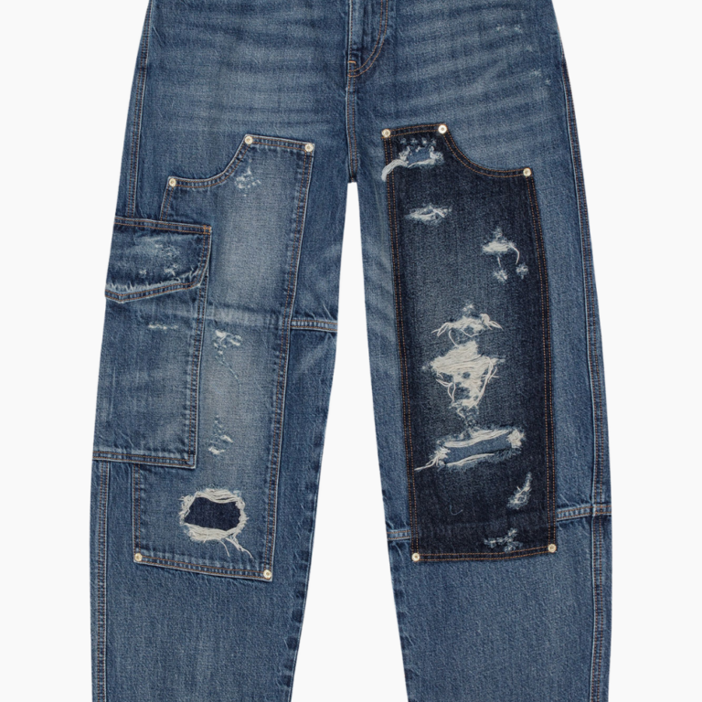 Heavy Washed Denim Jeans J1560 - Mid Blue Vintage - GANNI - Blå 25