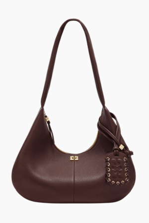 Hobo Medium Grained A7298 - Chicory Coffee - GANNI - Brun One Size