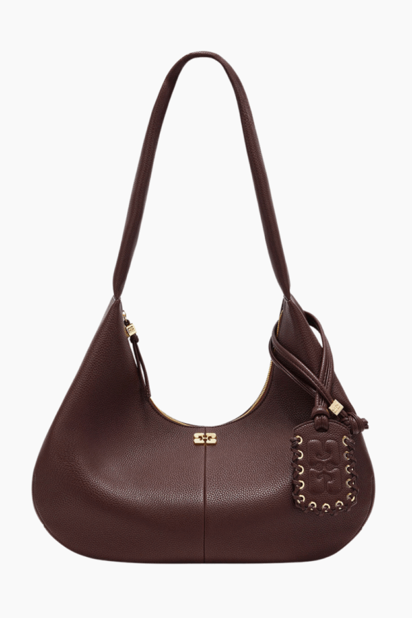 Hobo Medium Grained A7298 - Chicory Coffee - GANNI - Brun One Size