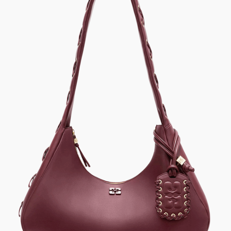 Hobo Medium Laces A7262 - Burgundy - GANNI - Bordeaux One Size