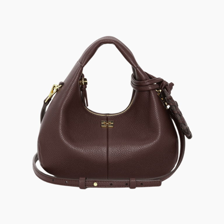 Hobo Mini Grained A7102 - Chicory Coffee - GANNI - Brun One Size