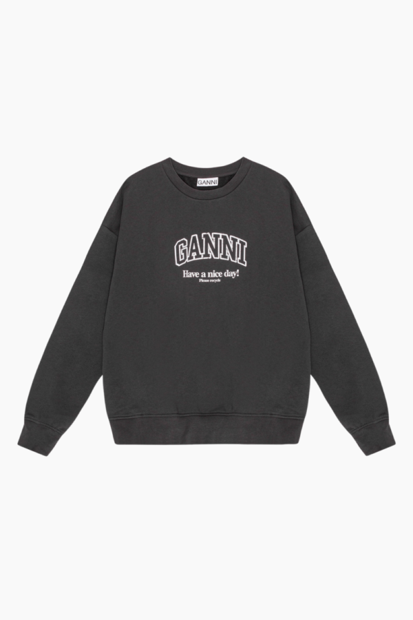 Isoli Oversized Sweatshirt T4014 - Phantom - GANNI - Grå XXS/XS