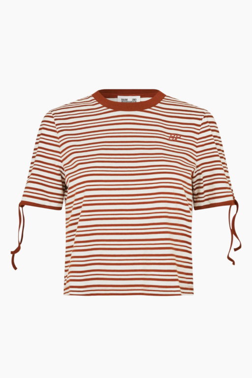 Janet T-shirt - Caramel Brown Stripe - Baum und Pferdgarten