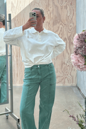 Jeanne Top - Egret - Baum und Pferdgarten - Creme XS