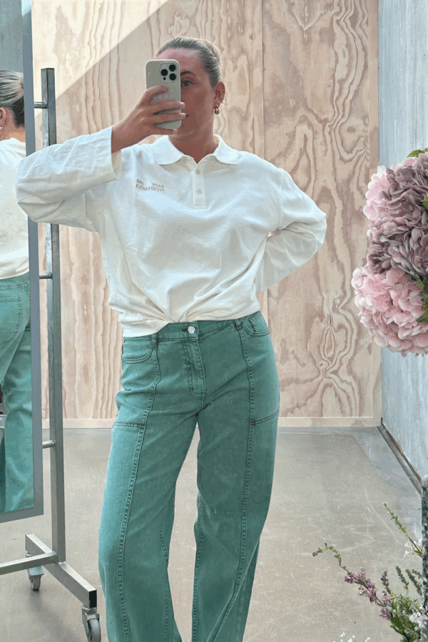 Jeanne Top - Egret - Baum und Pferdgarten - Creme XS