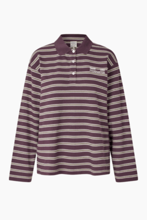 Jeanne Top - Plum Polo Stripe - Baum und Pferdgarten - Stribet XS