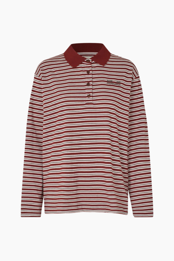 Jeanni Polo - Bordeaux Polo Stripe - Baum und Pferdgarten - Stribet XS