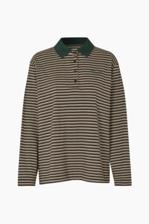 Jeanni Polo - Brown Polo Stripe - Baum und Pferdgarten - Stribet XS