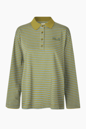 Jeanni Polo - Green Polo Stripe - Baum und Pferdgarten - Stribet M