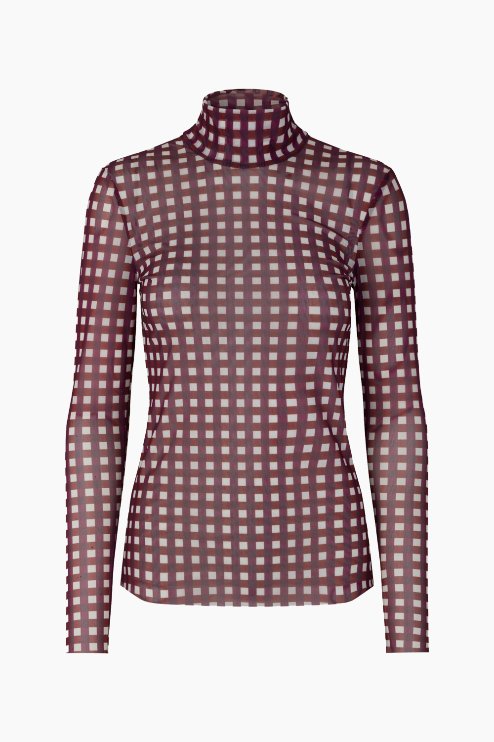 Jodi Mesh Top - Maroon Check - Baum und Pferdgarten - Mønstret L