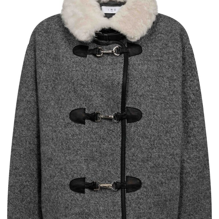 IRO Kasson Luksuriøs uldblanding og læderdetaljer Jakke