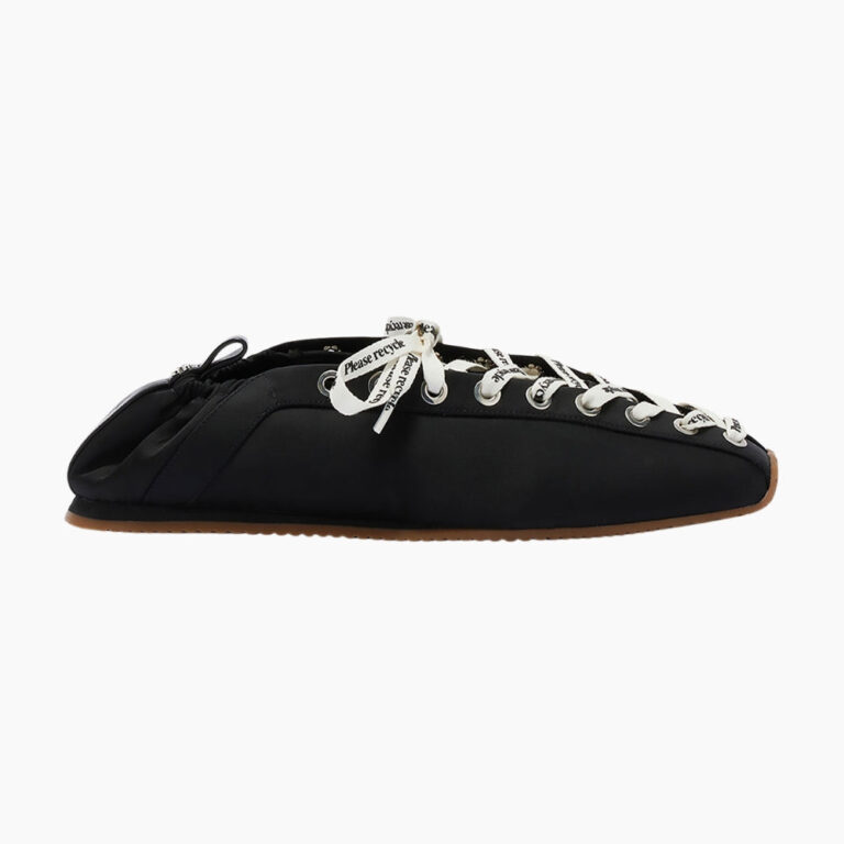 Lace Up Sporty Ballerina Nylon - Black - GANNI - Sort 36