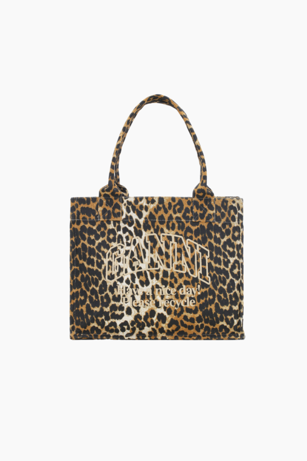 Large Easy Shopper Print A5807 - Leopard - GANNI - Leopard One Size