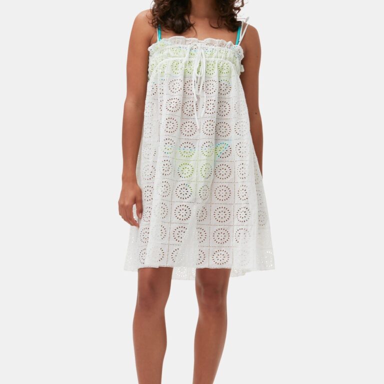 Light Broderie Anglaise Strap Dress