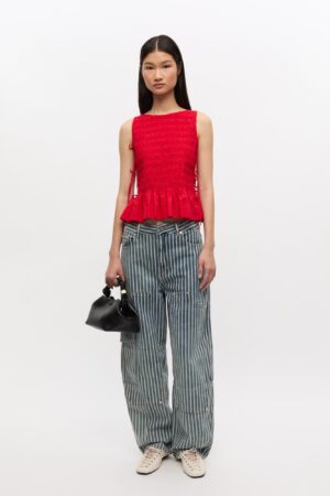 Light Stripe Denim Carpenter Jeans