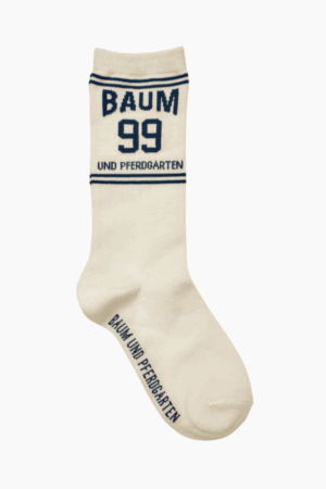 Ling Socks - Egret Navy Baum - Baum und Pferdgarten - Creme S/M