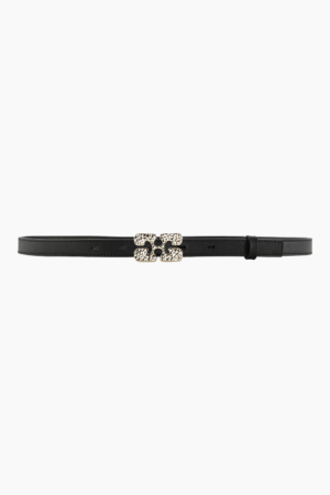 Logo Metal Belt A5255 - Black - GANNI - Sort XS/S