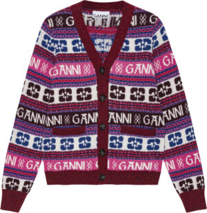 Logo Wool Mix Cardigan