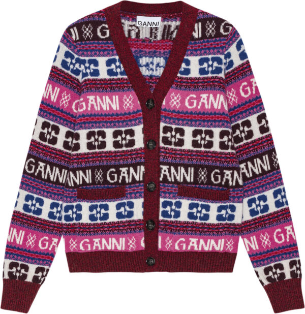 Logo Wool Mix Cardigan