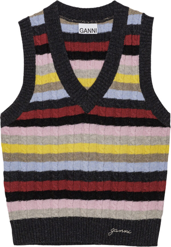 Logo Wool Mix Vest