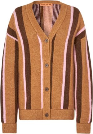 Long Sleeve Cardigan, 2280 Cable Knit Stripes