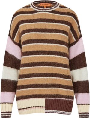 Long Sleeve Crew Neckline Jumper, 2283 Alpaca Stripes