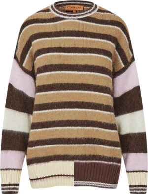 Long Sleeve Crew Neckline Jumper, 2283 Alpaca Stripes