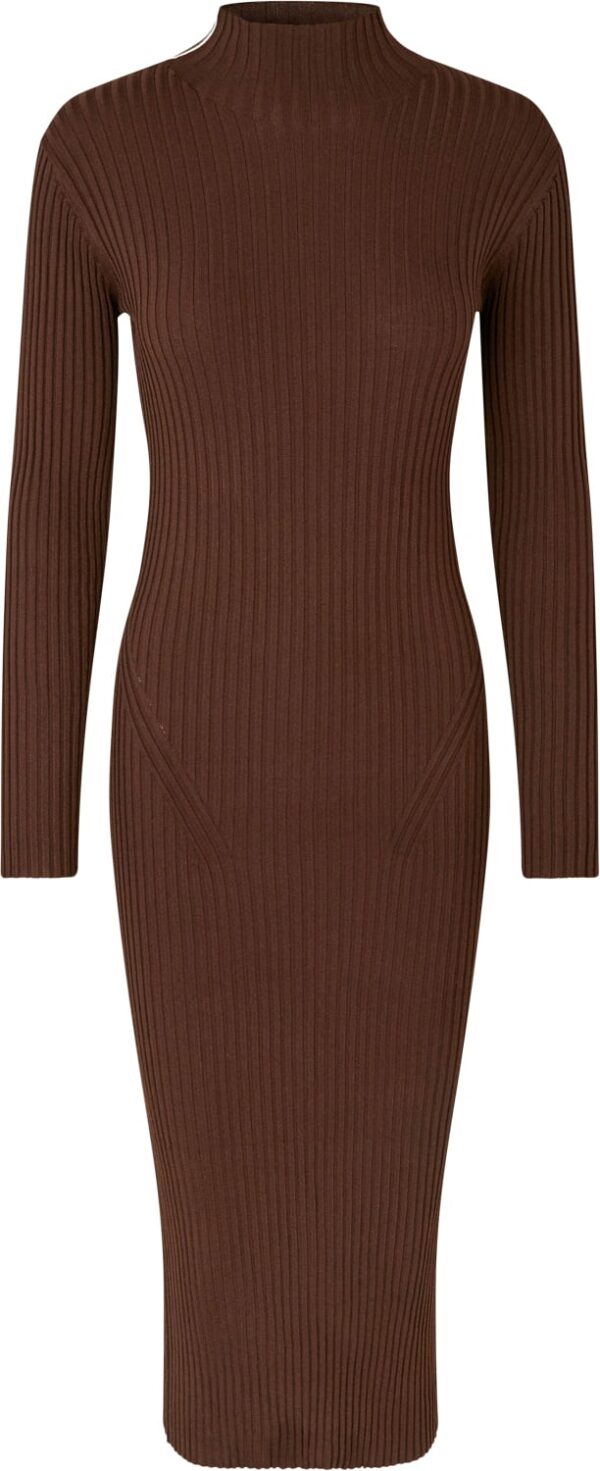 Long Sleeve Turtleneck Knit Dress, 2324 Viscose Rib