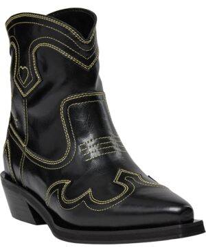 Low Shaft Embroidered Western Boot