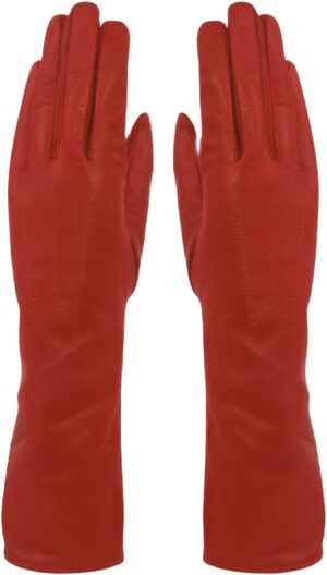 MJM Glove Francesca Long Leather Red