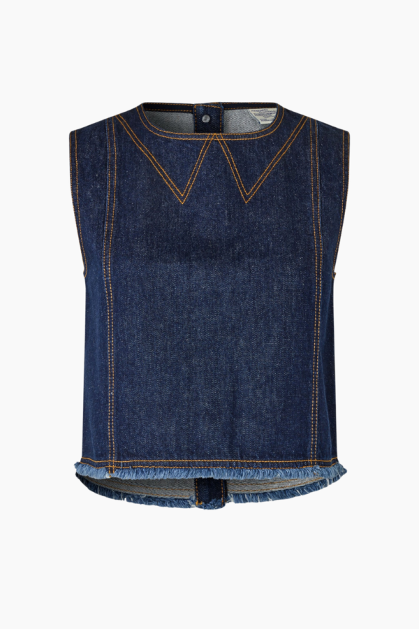 Madi Top - Night Sky Denim - Baum und Pferdgarten - Blå XS