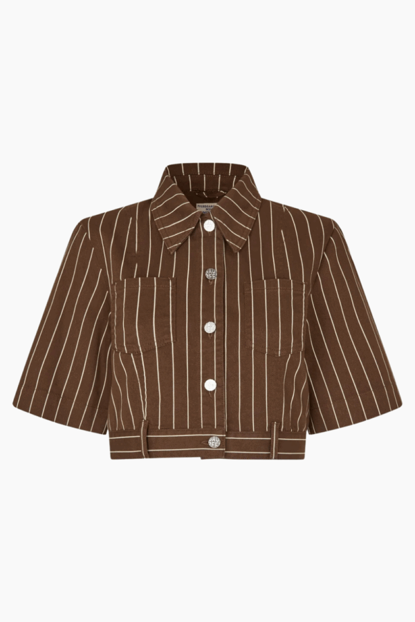 Majsa Shirt - Creme Brown Pinstripe - Baum und Pferdgarten - Stribet XS