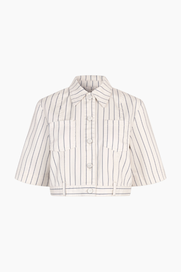 Masja Shirt - White Sand Pinstripe - Baum und Pferdgarten - Hvid S