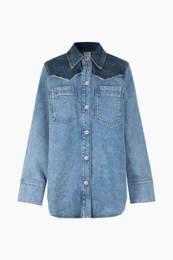 Mati Shirt - Medio Blue Denim - Baum und Pferdgarten - Blå XS