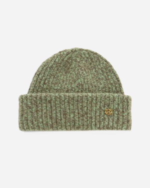 Melange Brushed Mohair Beanie - Nile