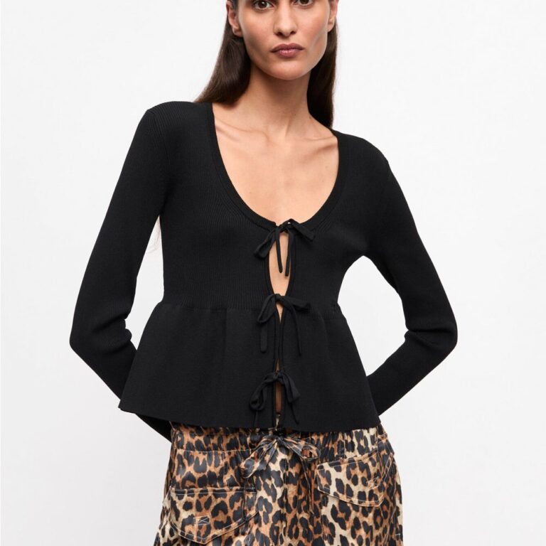 Melange Rib Knit Cardigan