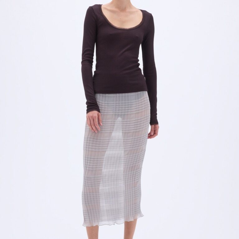 Mesh Trim Long Sleeve