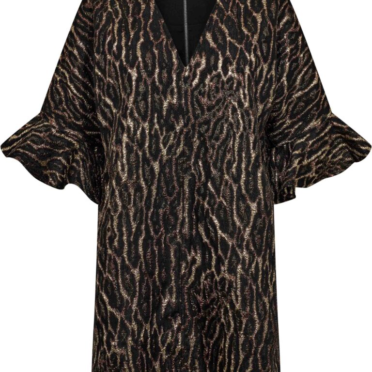 Metallic Cloque Mini Boxy Dress