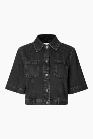 NO 05 Shirt - Black Washed Denim - Baum und Pferdgarten - Sort L