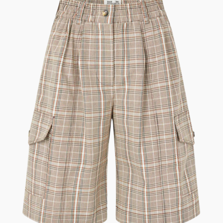 Neeto Shorts - Brown Mini Check - Baum und Pferdgarten - Brun L