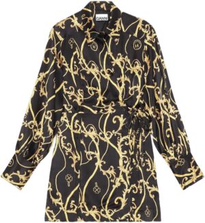 Panel Shirt Wrap Dress