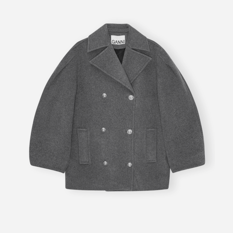 Peacoat Wool Midi Coat - Pewter