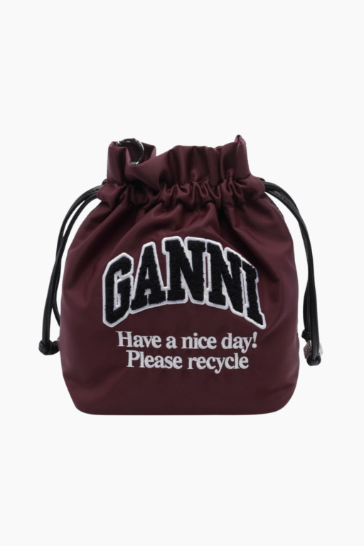 Pouch Nylon Ganni Logo B3010352 - Windsor Wine - GANNI