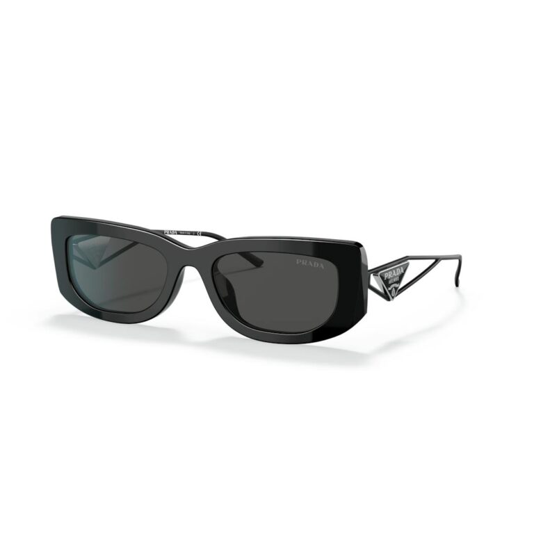 Prada 0PR 14YS Solbriller - Firkantede Sort Acetate Dame Solbriller - Tidløse Mode Accessories til Kvinder
