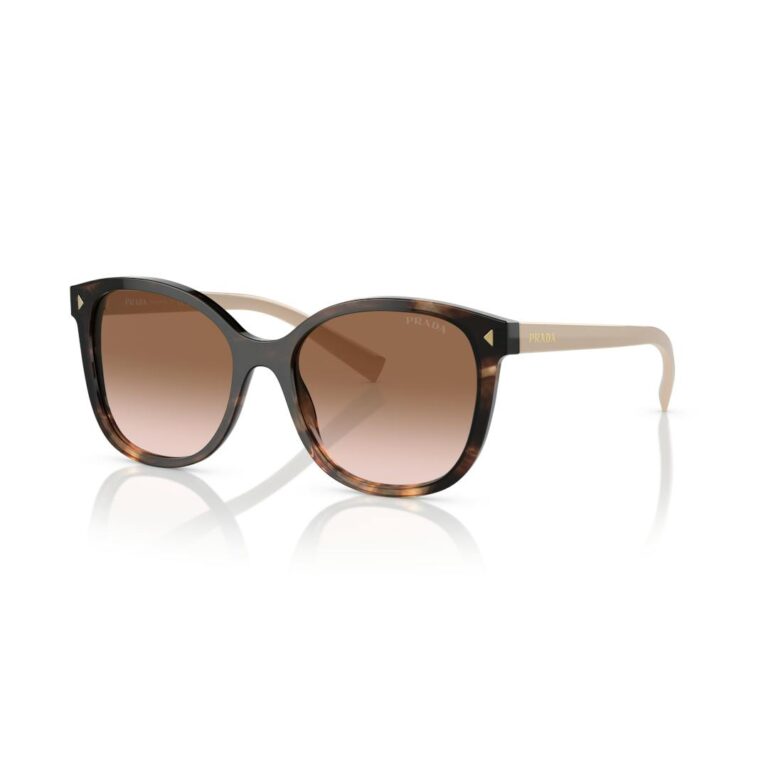 Prada 0PR22ZS Solbriller Dame Firkantet Brun Skildpadde Acetate Luksus Mode Briller Gradient Glas Elegant Tidstypisk Charme