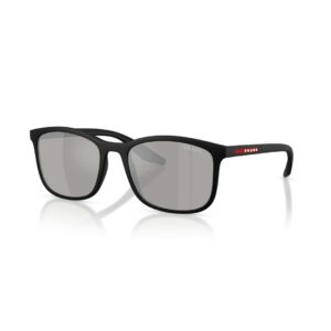 Prada Linea Rossa 0PS A08S Solbriller - Firkantede Sort Spejlede Linser