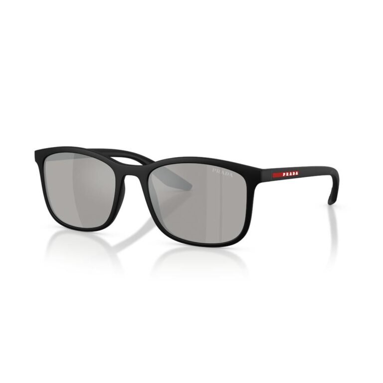 Prada Linea Rossa 0PS A08S Solbriller - Firkantede Sort Spejlede Linser